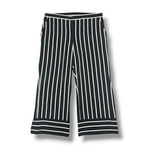 Stripe Wide Leg Cropped Pants